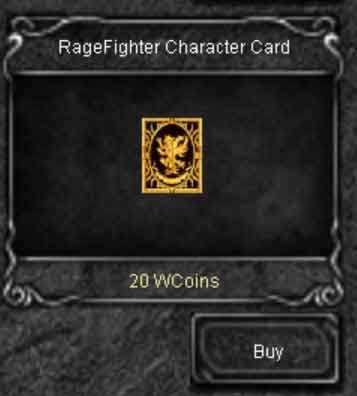Rage Fighter Character Card