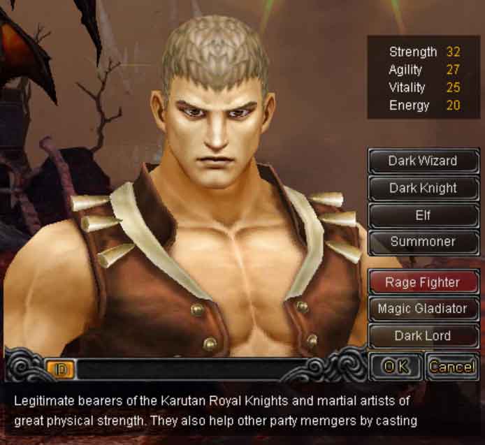 Rage Fighter unlocked in Character Creation